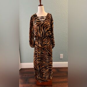 Chicos Leopard Print Maxi Dress (NWT)